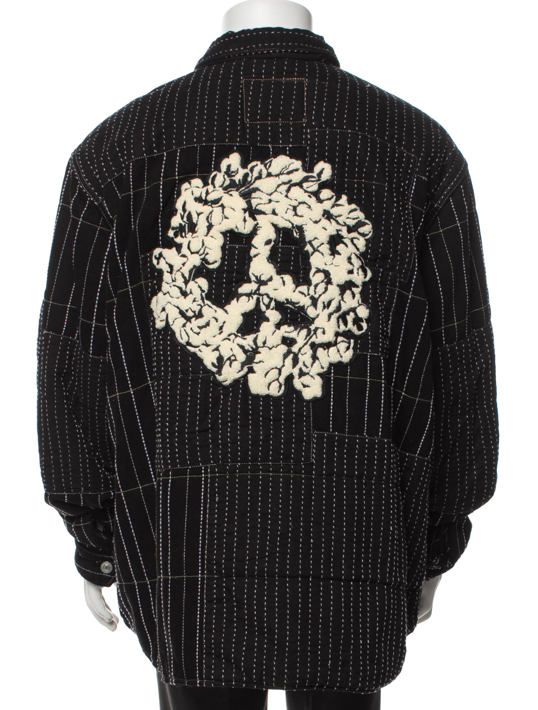 Denim Tears x Levi's Peace Patchwork Puffer Coat - Black Outerwear