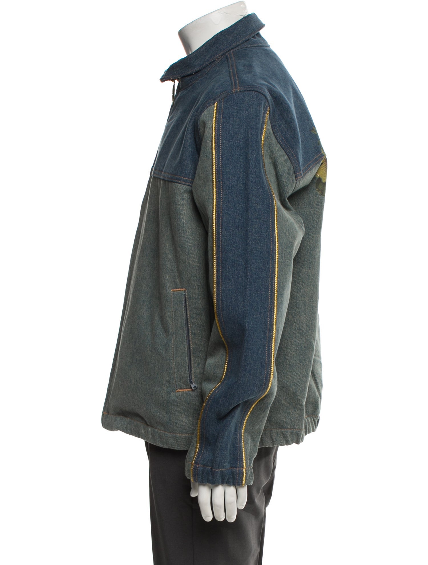 Denim Tears x Levi's Fleur De-Lis Colorblock Pattern Denim Jacket w/ Tags