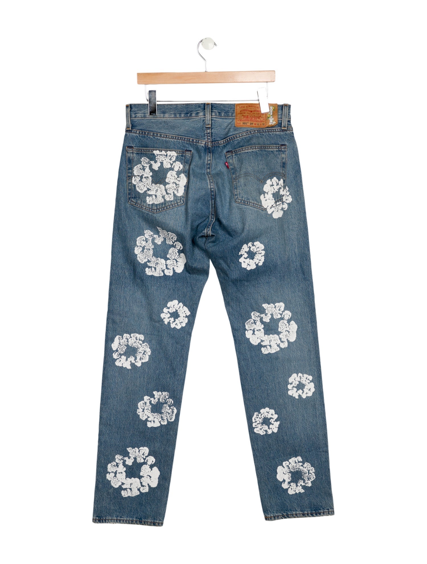 コラボ★Denim Tears Levi's Cotton Fleur De-Lis ロンT 長袖 黒 LEVI'S® x DENIM TEARS クルーネックスウェットシャツ