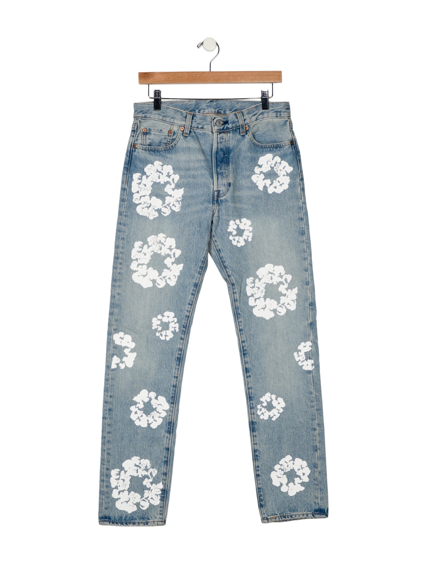 Denim Tears x Levi's Cotton Wreath Straight-Leg Jeans