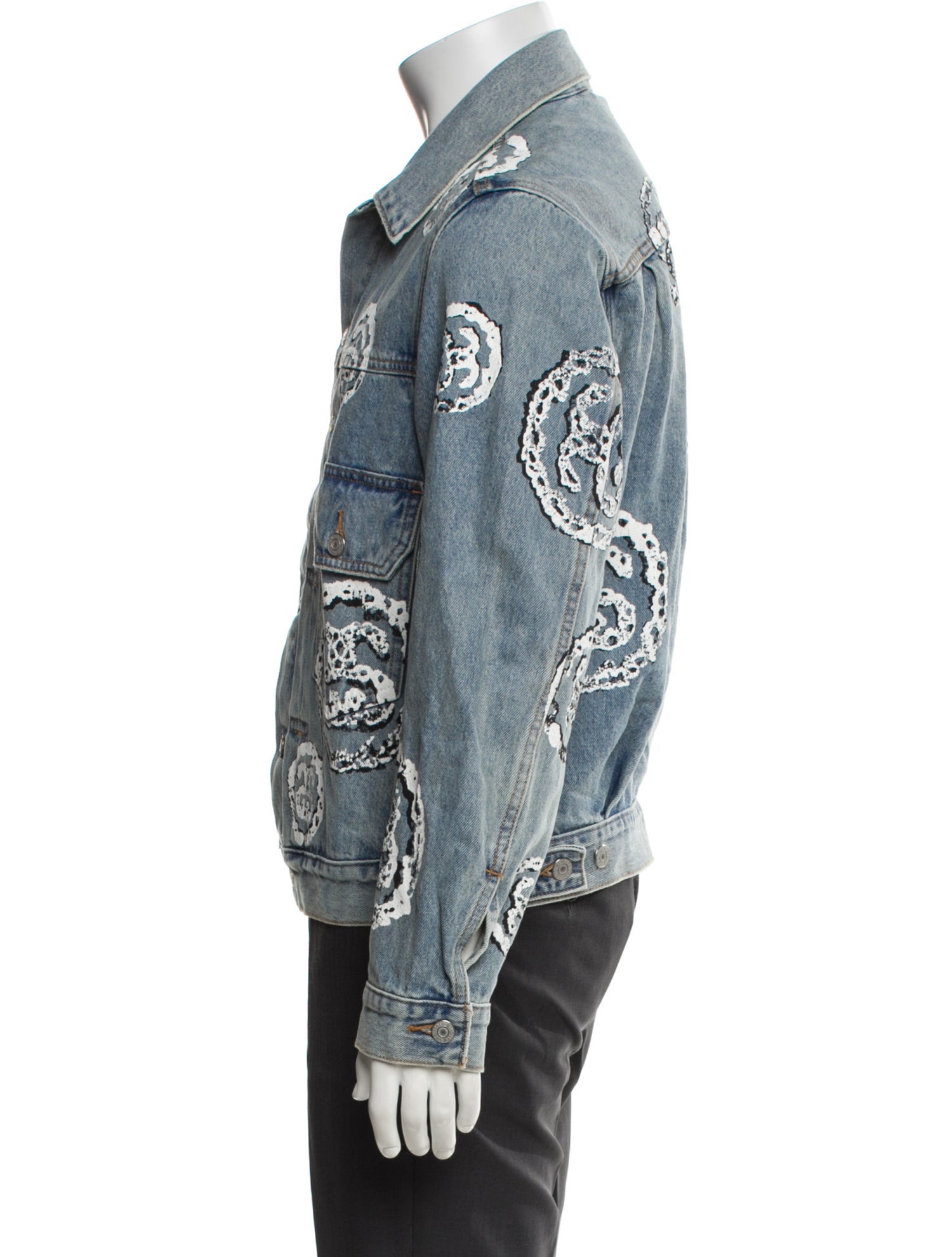 Denim Tears x Levi's x Stussy Type 2 Graphic Print Denim Jacket