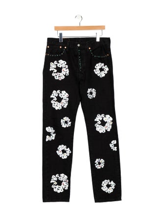 Denim Tears x Levi's Rhinestone Cotton Wreath Slim Fit Jeans
