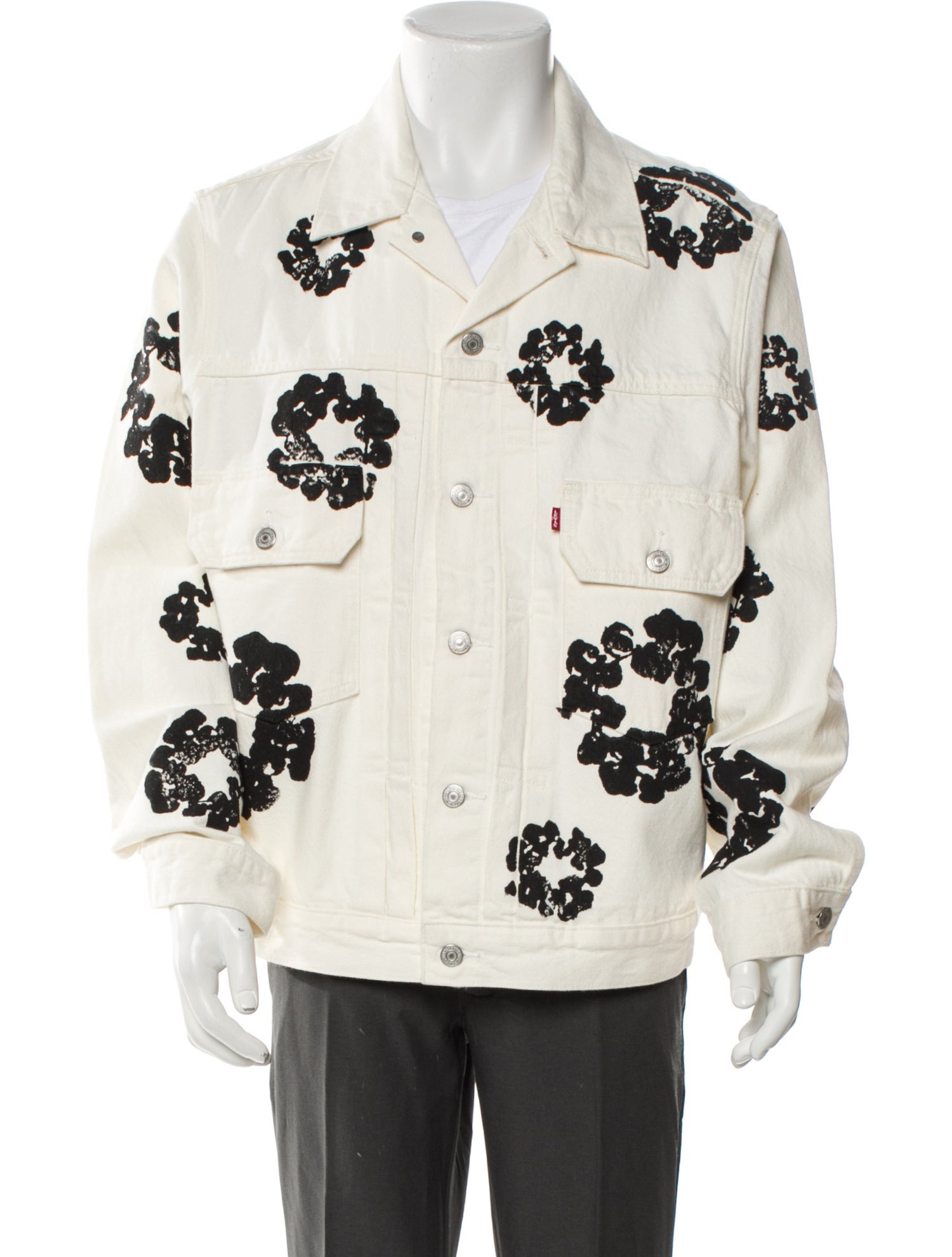 Denim Tears x Levi's Cotton Wreath Denim Floral Print Trucker Jacket