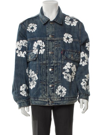 Denim Tears x Levi's Cotton Wreath Floral Print Trucker Jacket