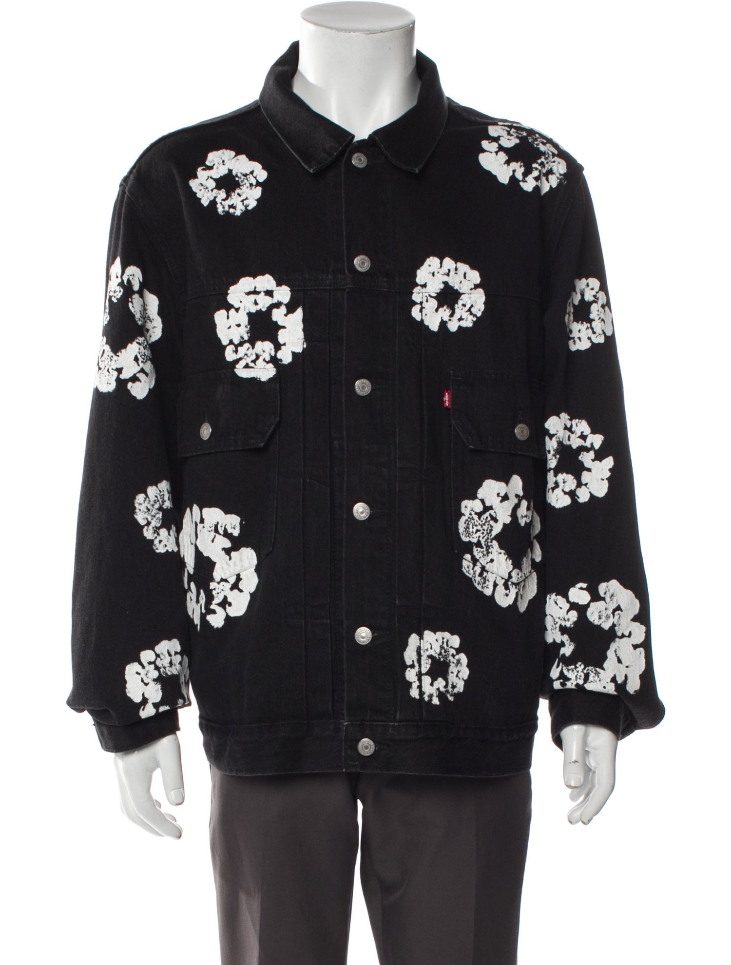 Denim Tears x Levi's Cotton Wreath Denim Floral Print Jacket