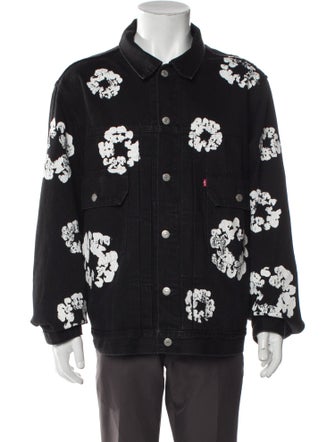 Denim Tears x Levi's Cotton Wreath Denim Floral Print Jacket