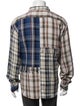 Denim Tears Frayed Flannel Plaid Print Peacoat