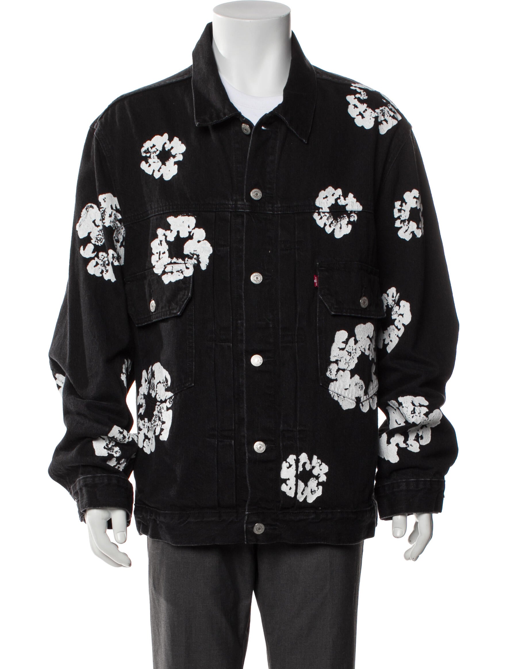 Denim Tears x Levi's Cotton Wreath Denim Floral Print Denim Jacket