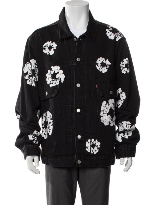 Denim Tears x Levi's Cotton Wreath Denim Floral Print Denim Jacket