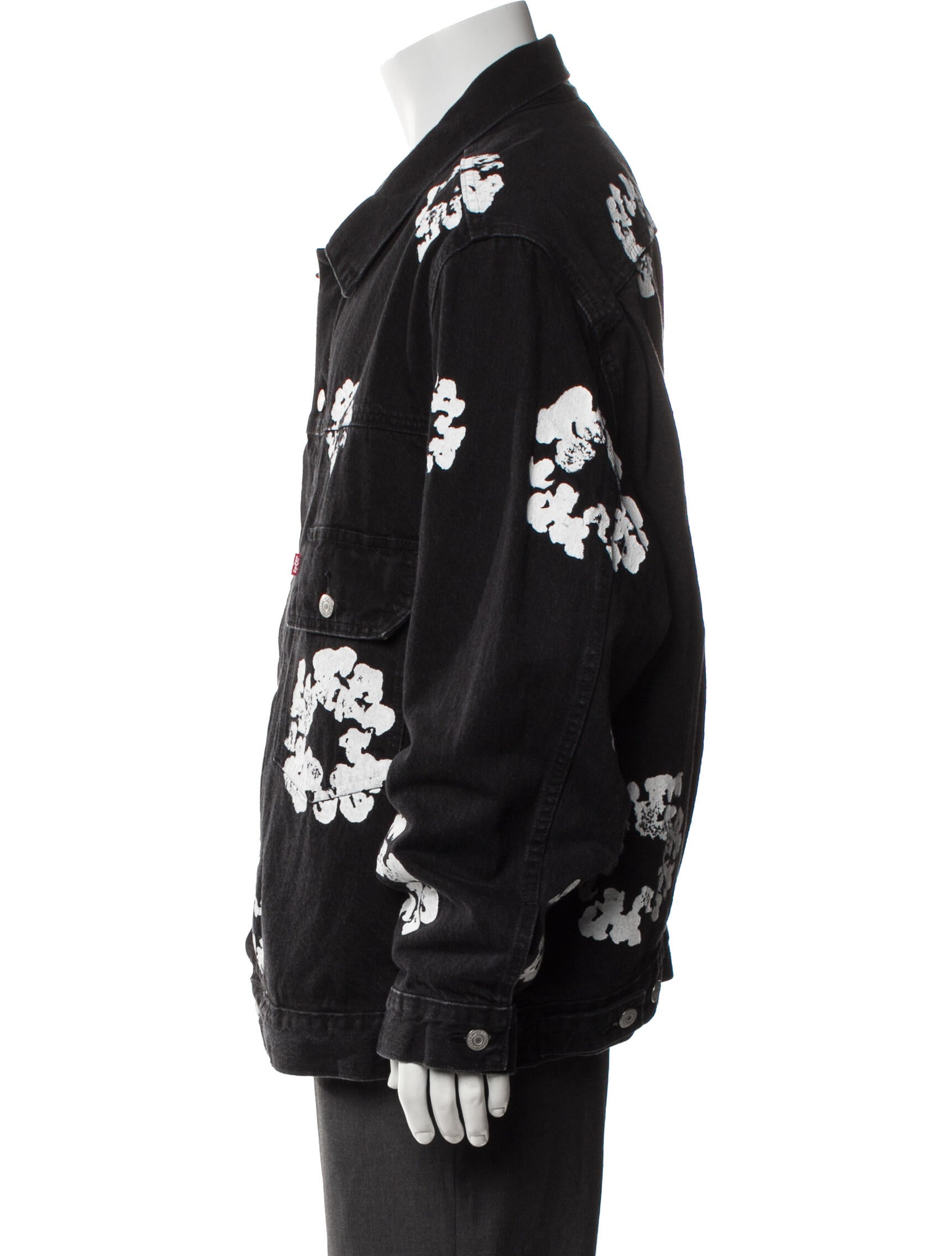 Denim Tears x Levi's Cotton Wreath Denim Floral Print Denim Jacket