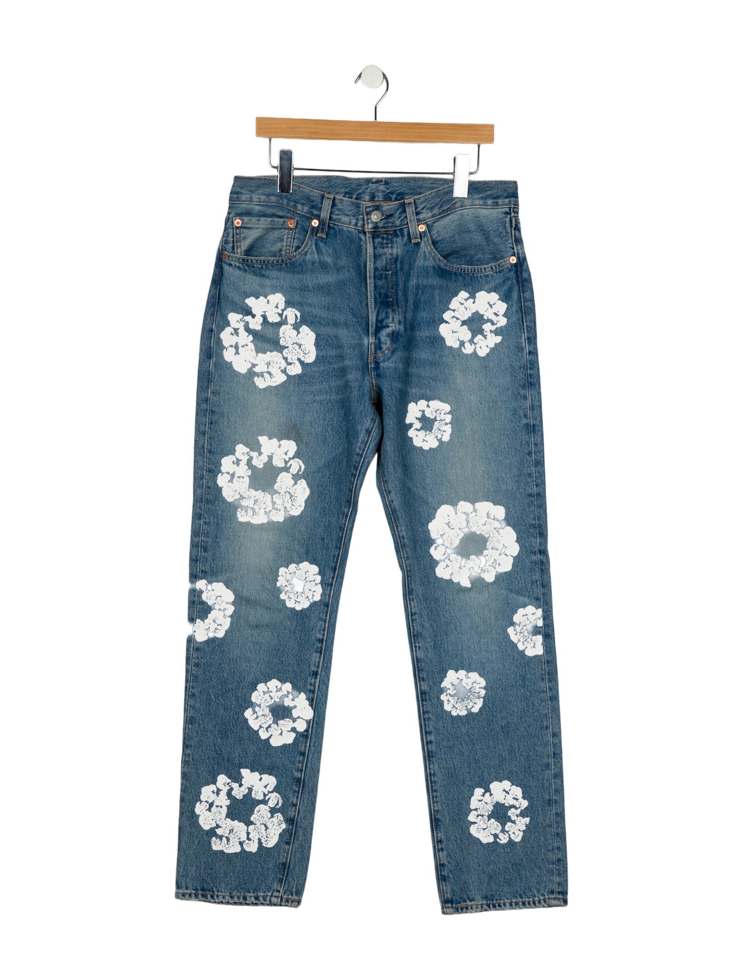 Denim Tears x Levi's Cotton Wreath Straight-Leg Jeans
