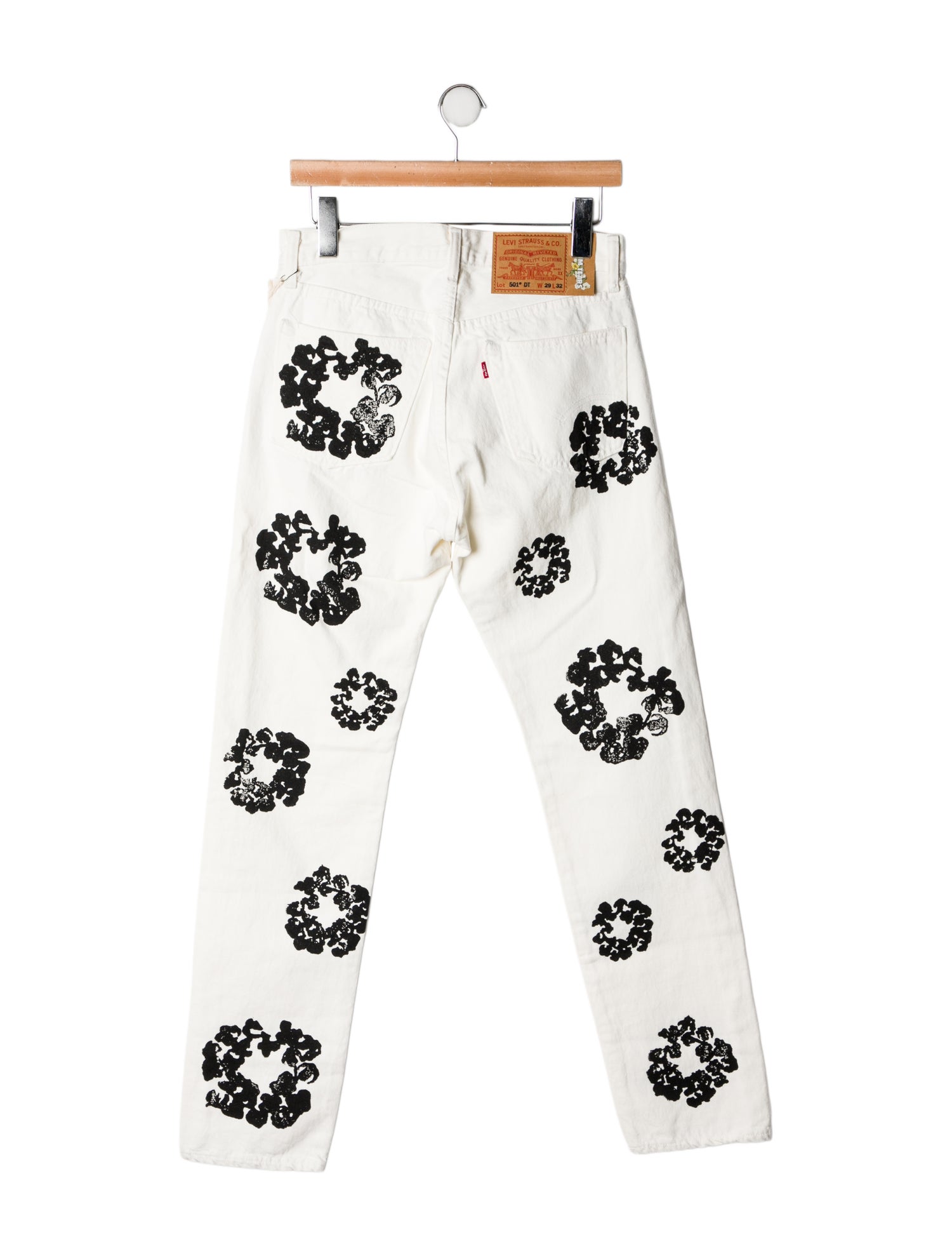Denim Tears x Levi's Cotton Wreath 501 Slim Fit Jeans w/ Tags