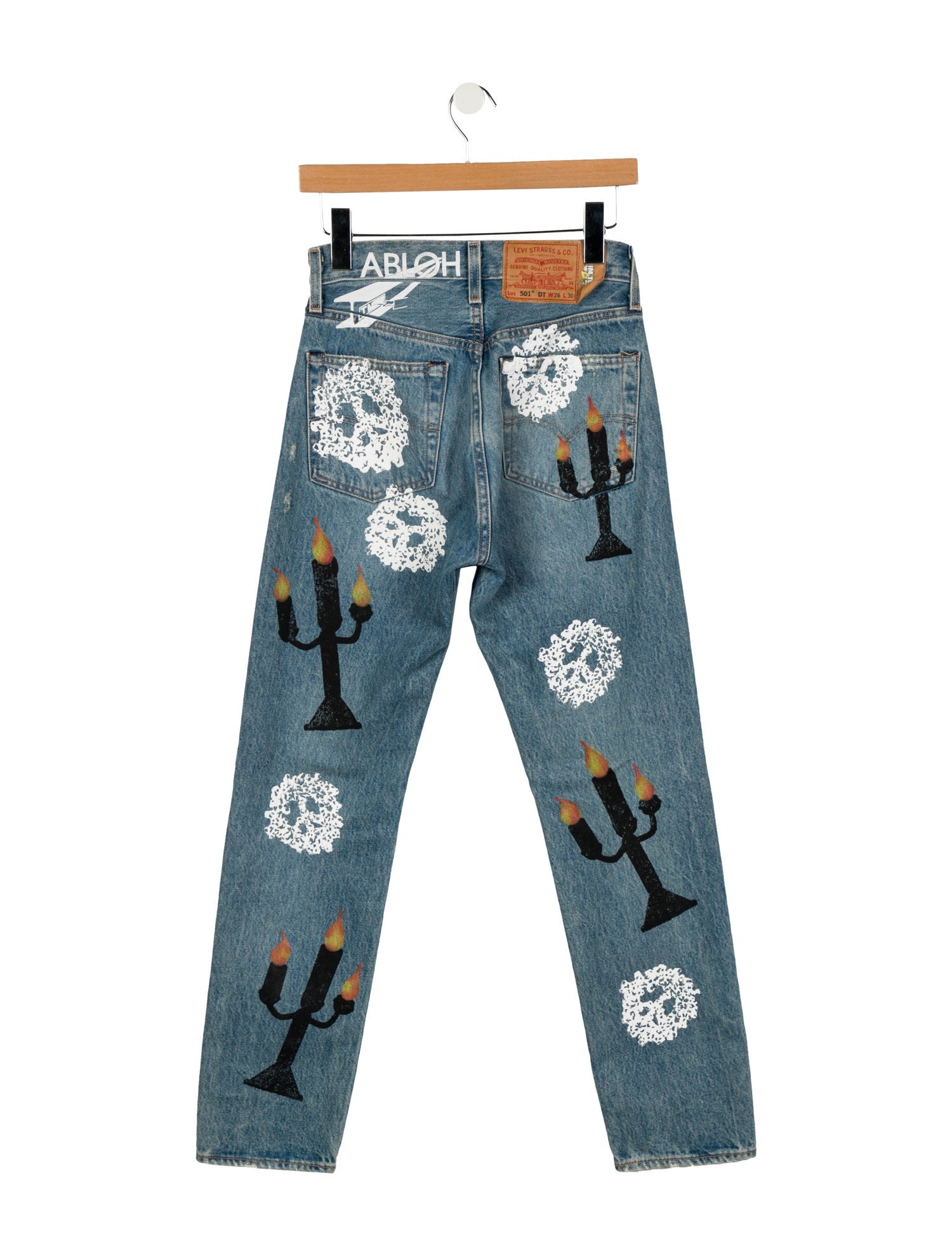 Denim Tears x Virgil Abloh Message in a Tear Straight-Leg Jeans