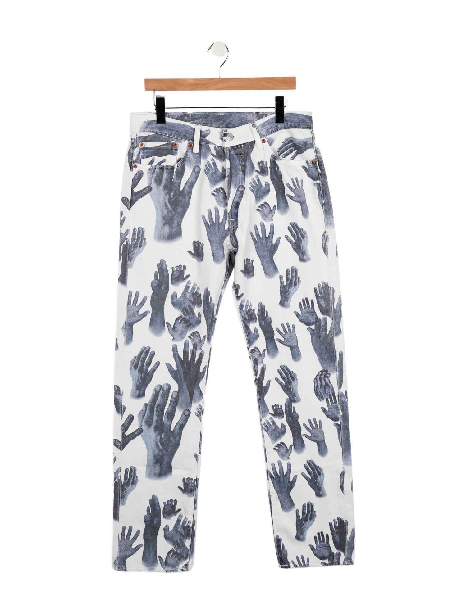 Denim Tears x Levi's Hand Print Straight-Leg Jeans