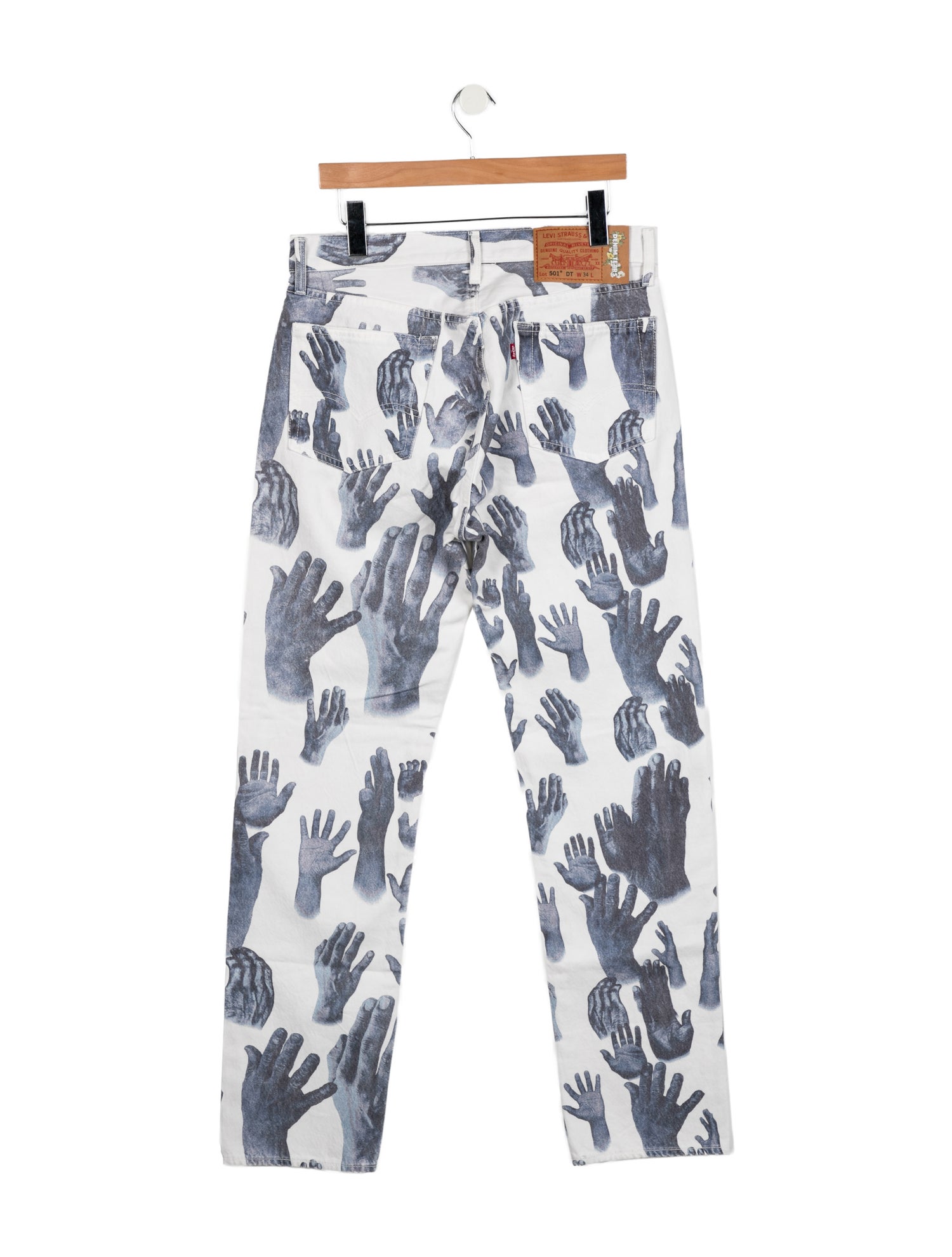 Denim Tears x Levi's Hand Print Straight-Leg Jeans