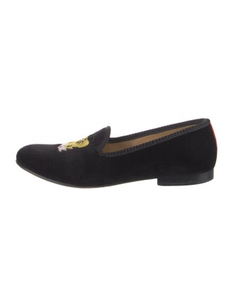 Del Toro x Moda Operandi Velvet Loafers