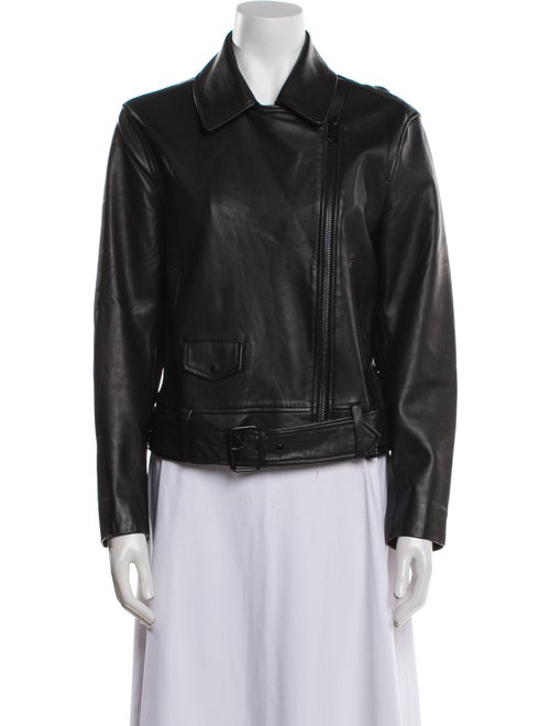 Massimo Dutti Leather Biker Jacket