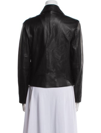 Massimo Dutti Leather Biker Jacket