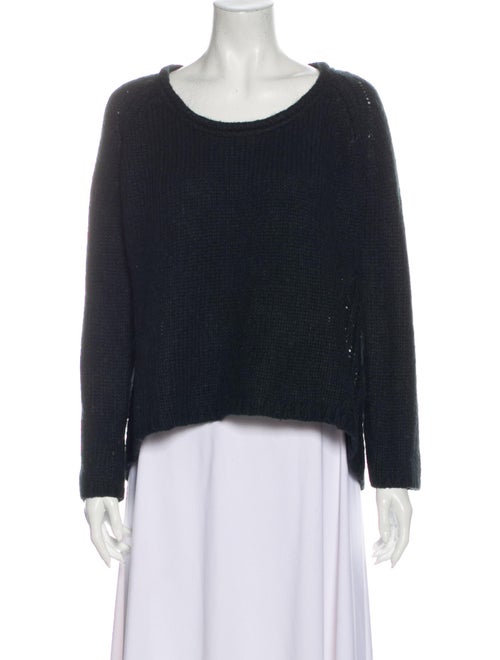 Duffy Alpaca Scoop Neck Sweater Green