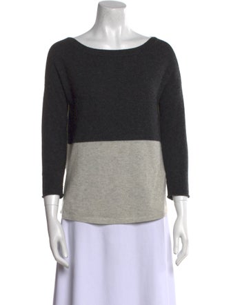 Duffy Cashmere Colorblock Pattern Sweater