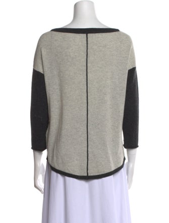 Duffy Cashmere Colorblock Pattern Sweater
