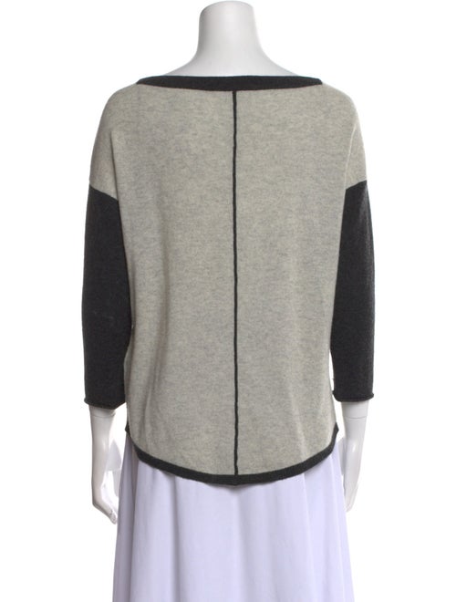 Duffy Cashmere Colorblock Pattern Sweater