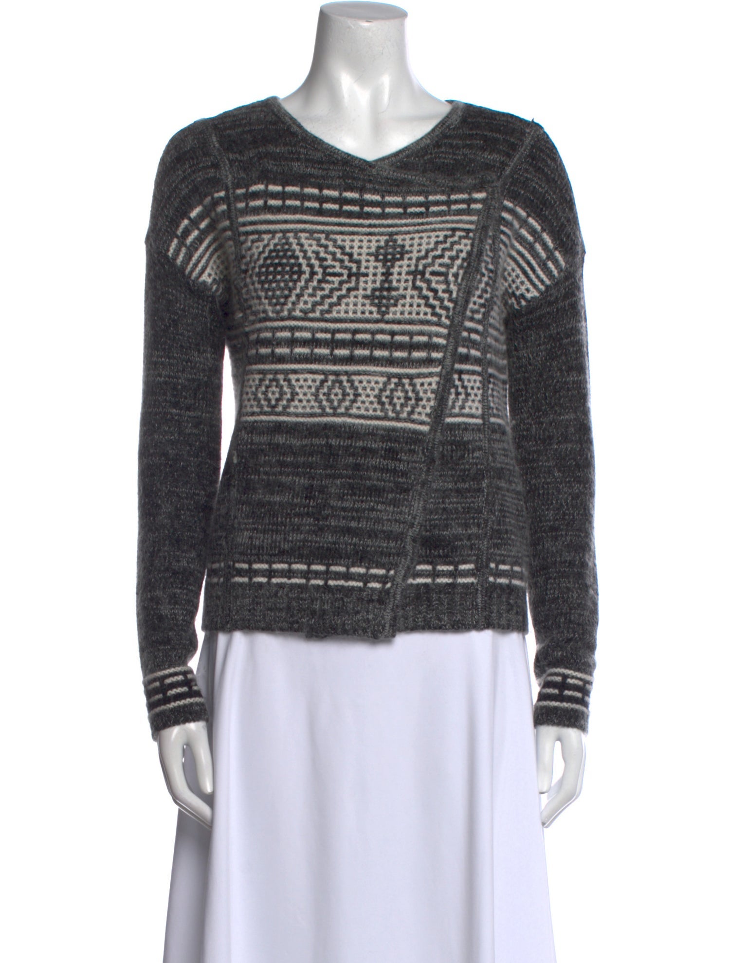 Duffy Merino Wool Printed Sweater