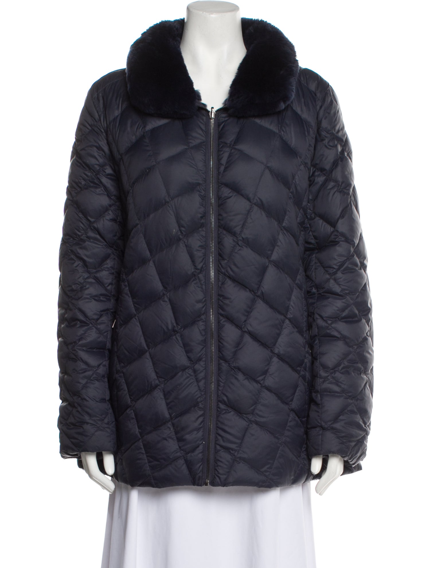 Blue Duck Nylon Fur Coat