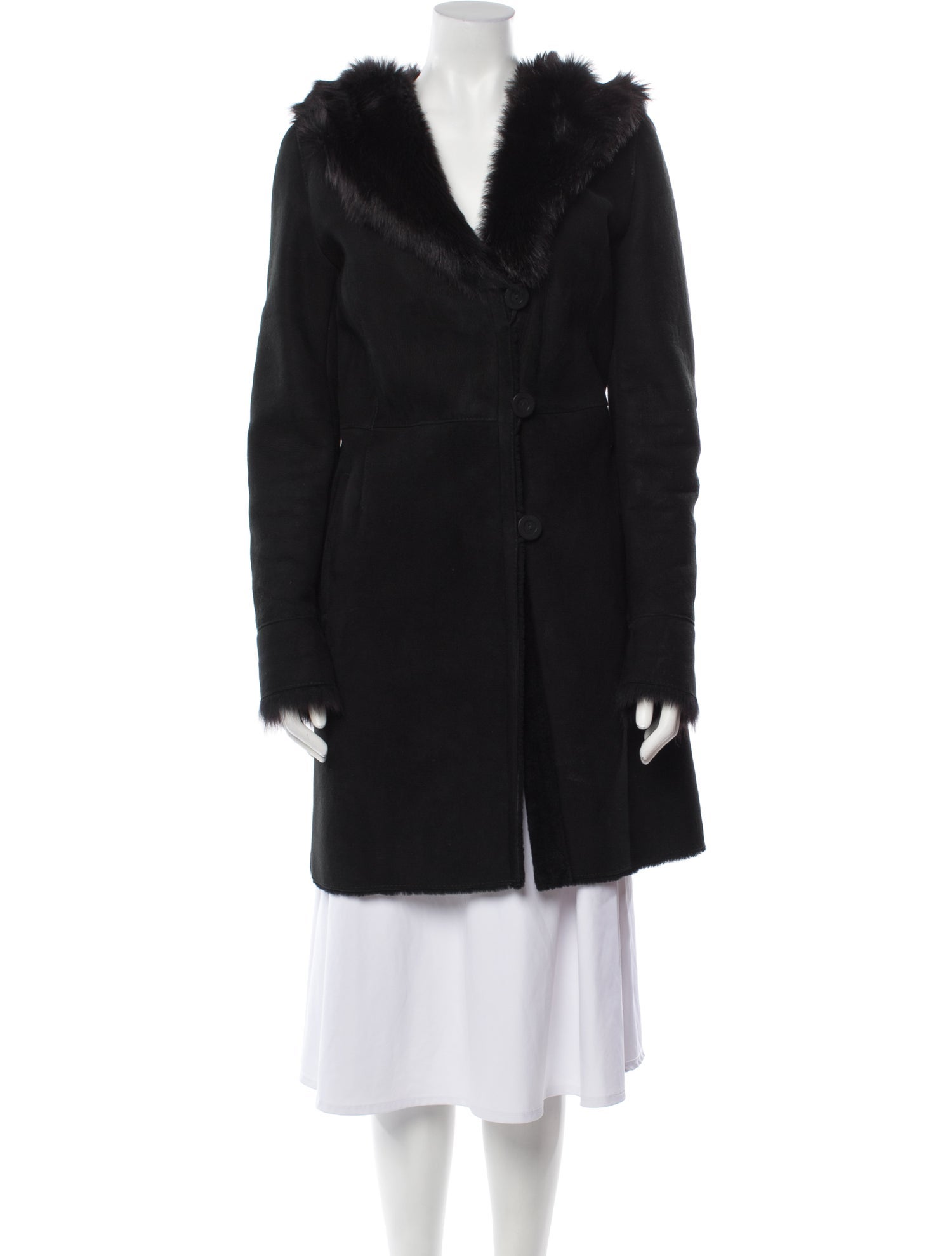 Blue Duck Shearling Fur Coat