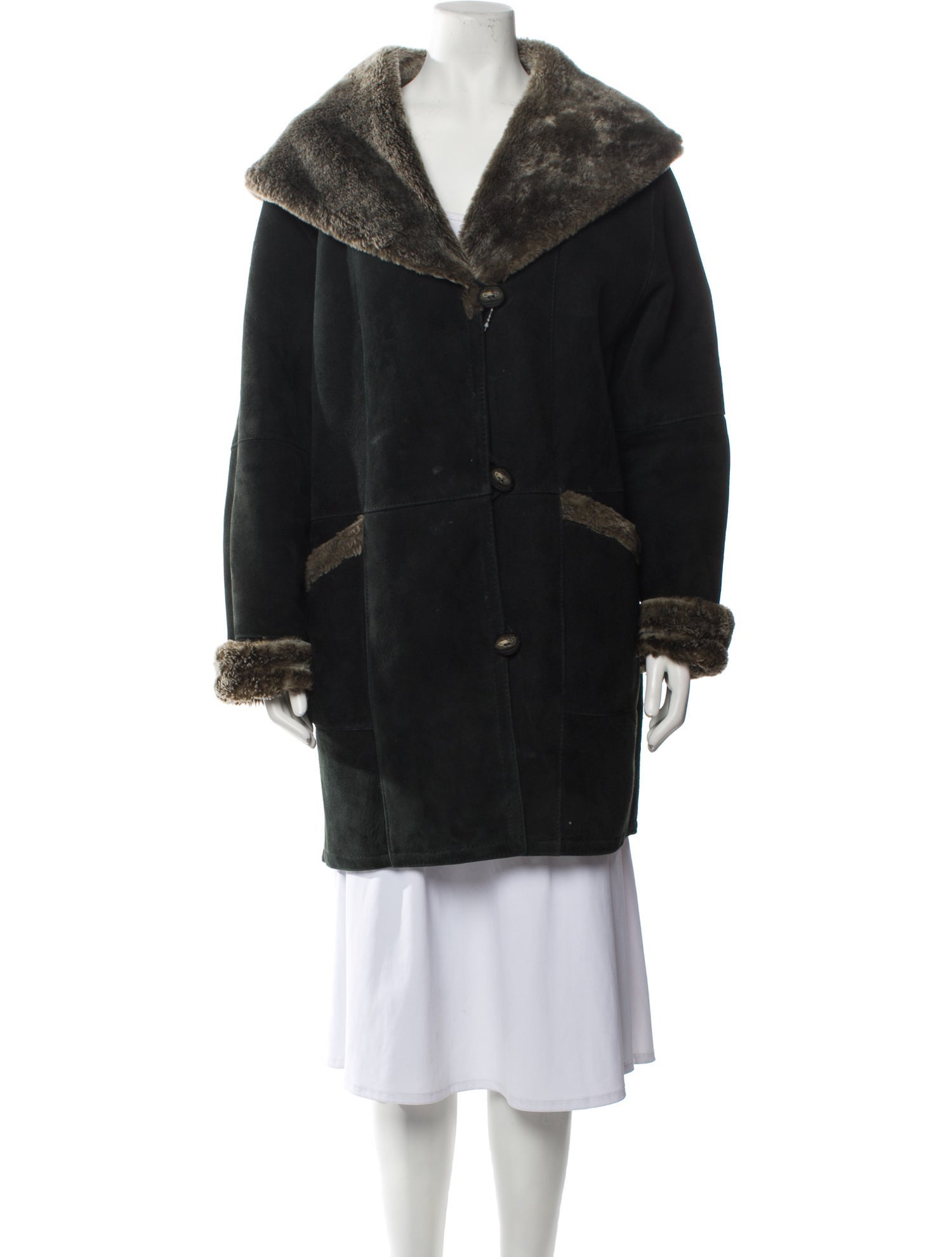 Blue Duck Shearling Fur Coat