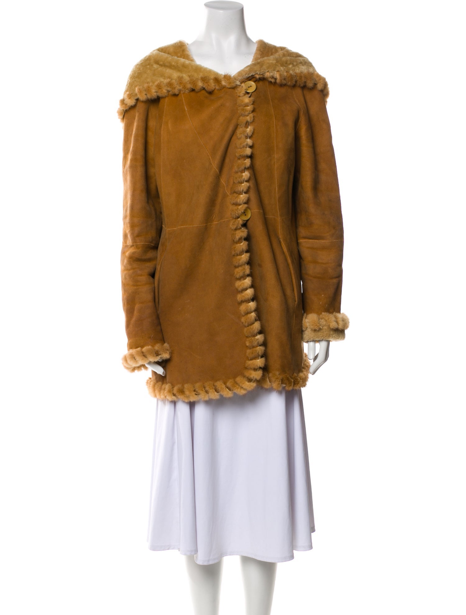 Blue Duck Shearling Fur Coat