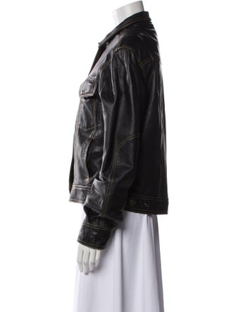 Blue Duck Leather Bomber Jacket