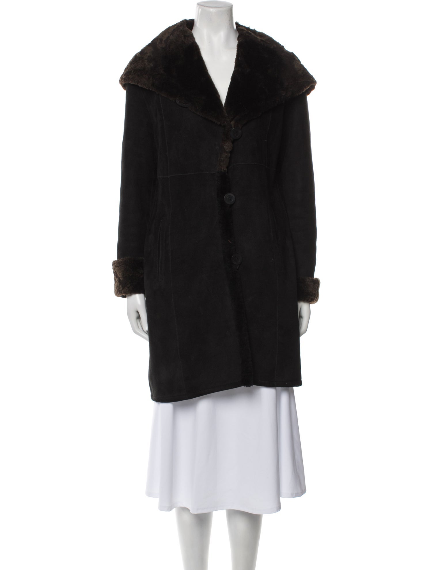 Blue Duck Shearling Fur Coat