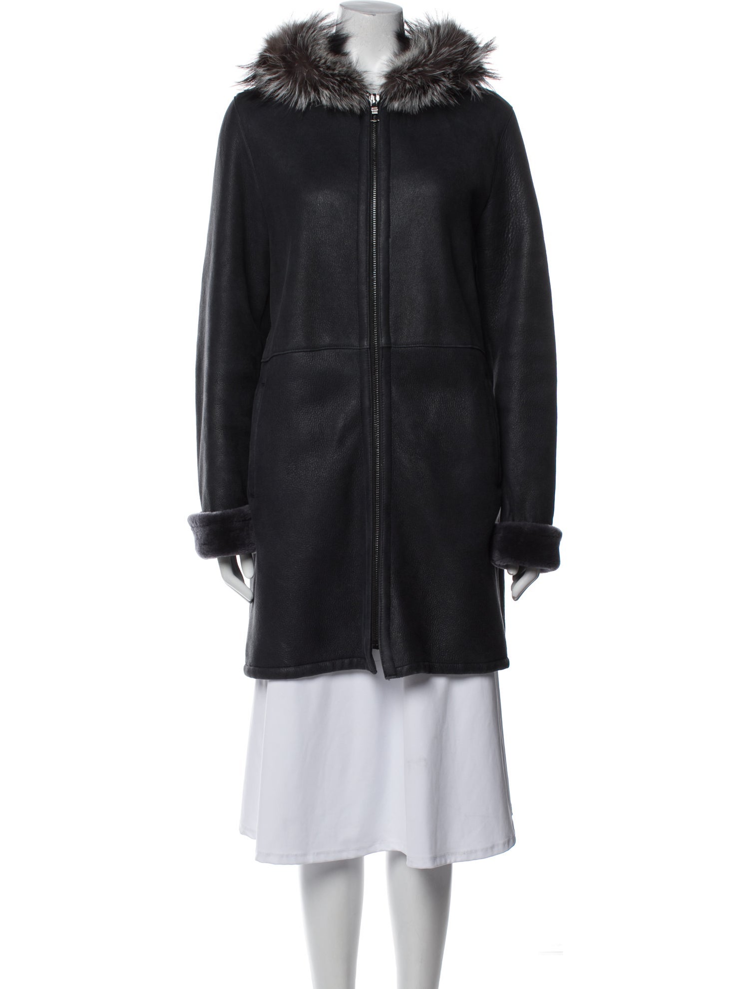 Blue Duck Shearling Fur Coat