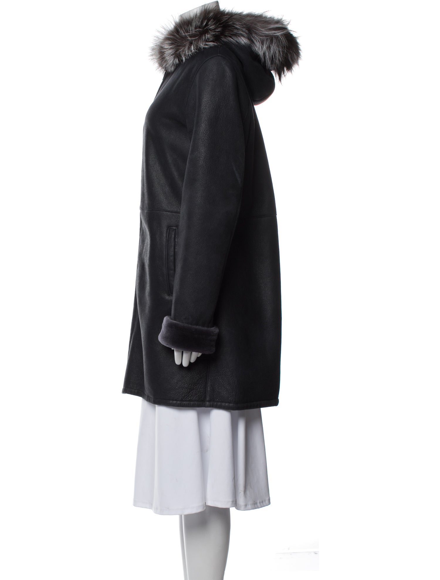 Blue Duck Shearling Fur Coat