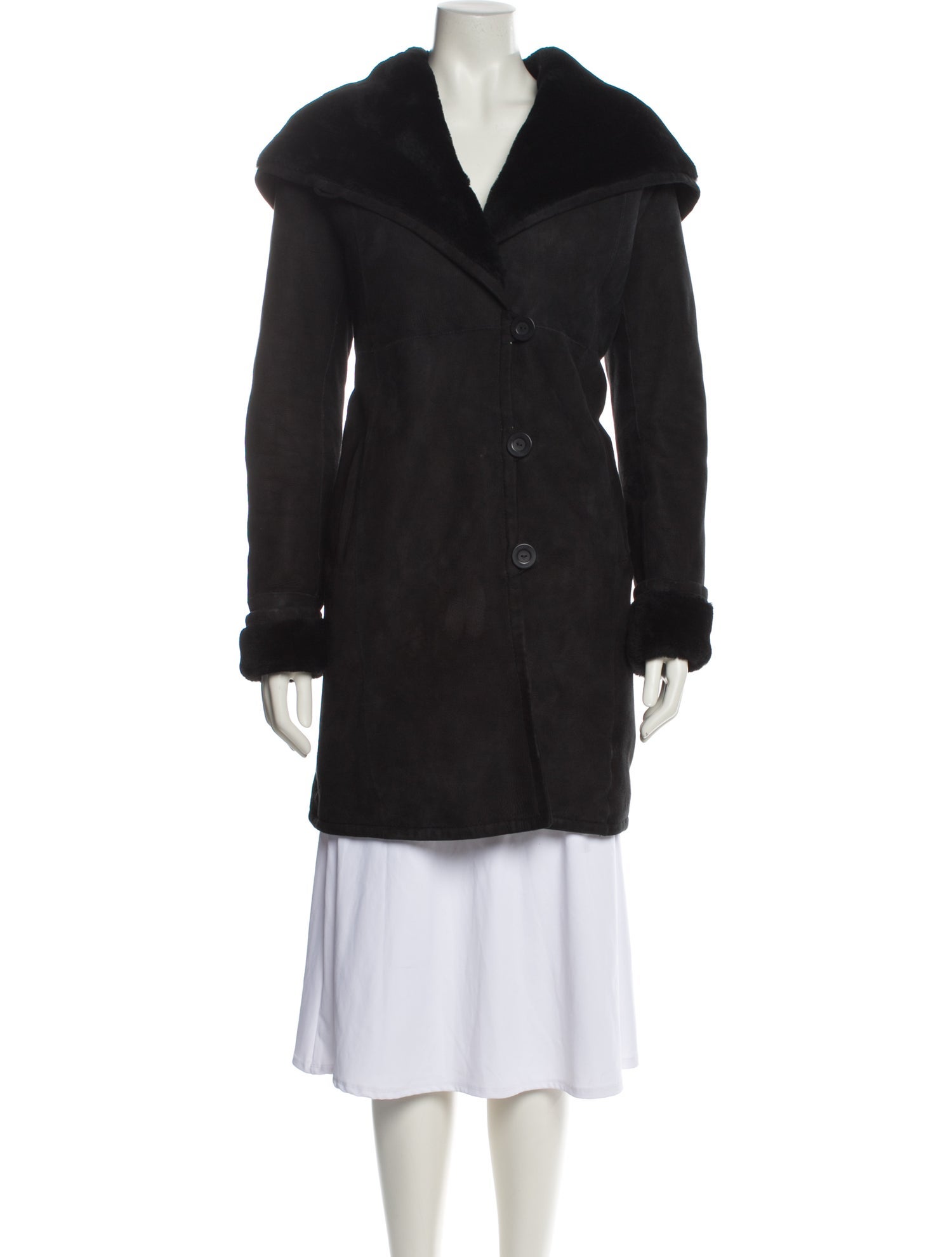 Blue Duck Shearling Fur Coat