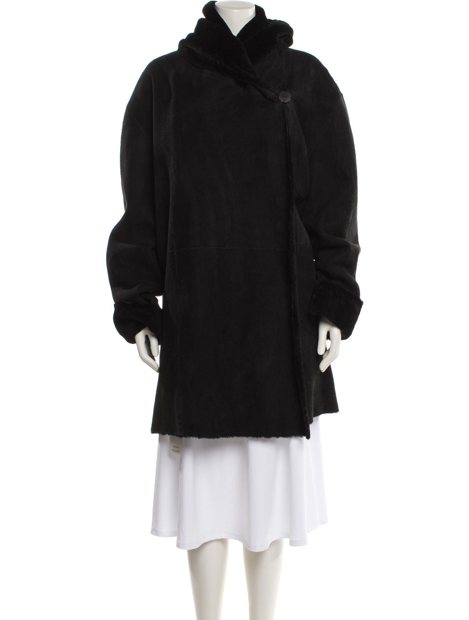 Blue Duck Suede Fur Coat