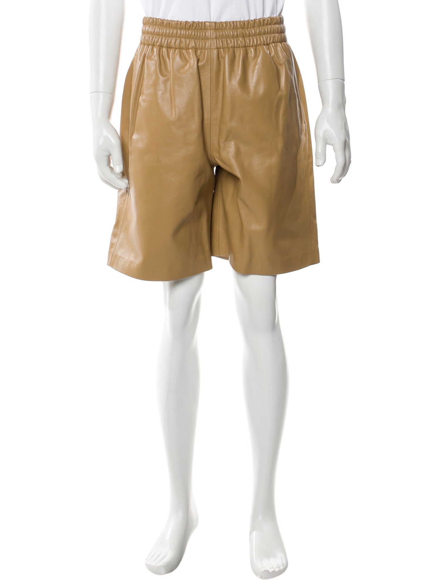Due Diligence Lamb Leather Jogger Shorts