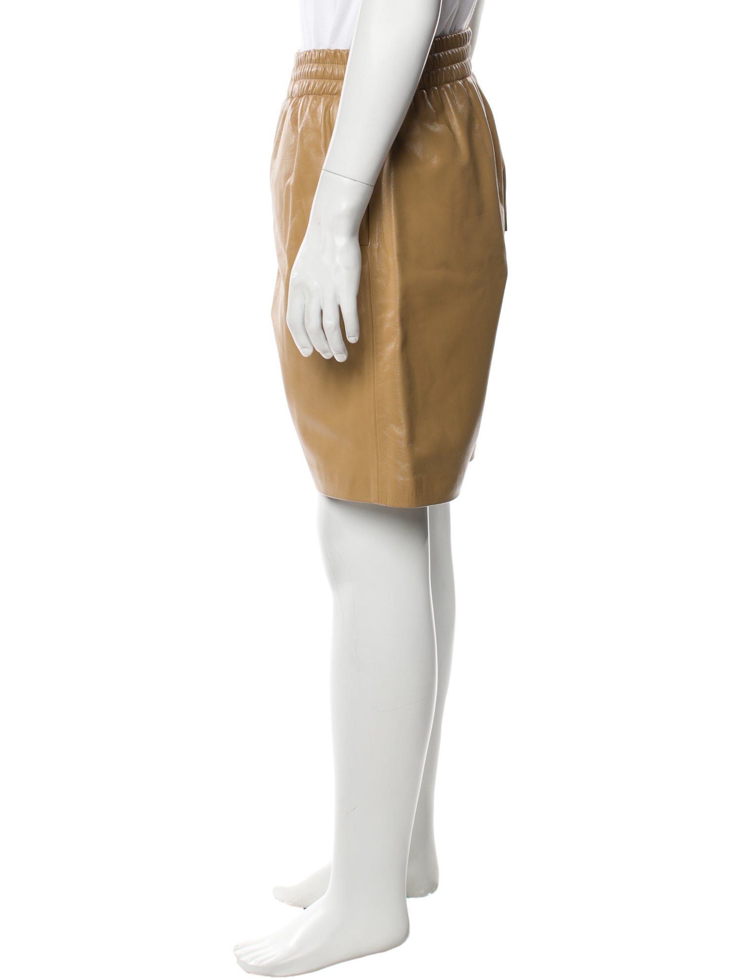 Due Diligence Lamb Leather Jogger Shorts