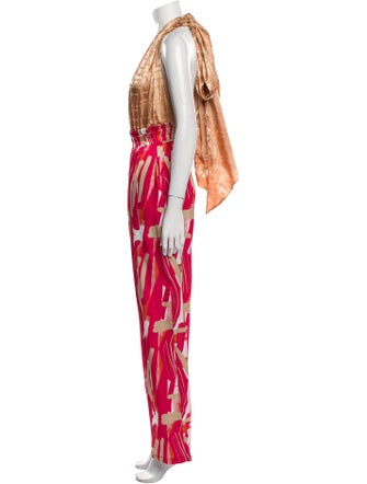 Diarrablu Printed Plunge Neckline Jumpsuit