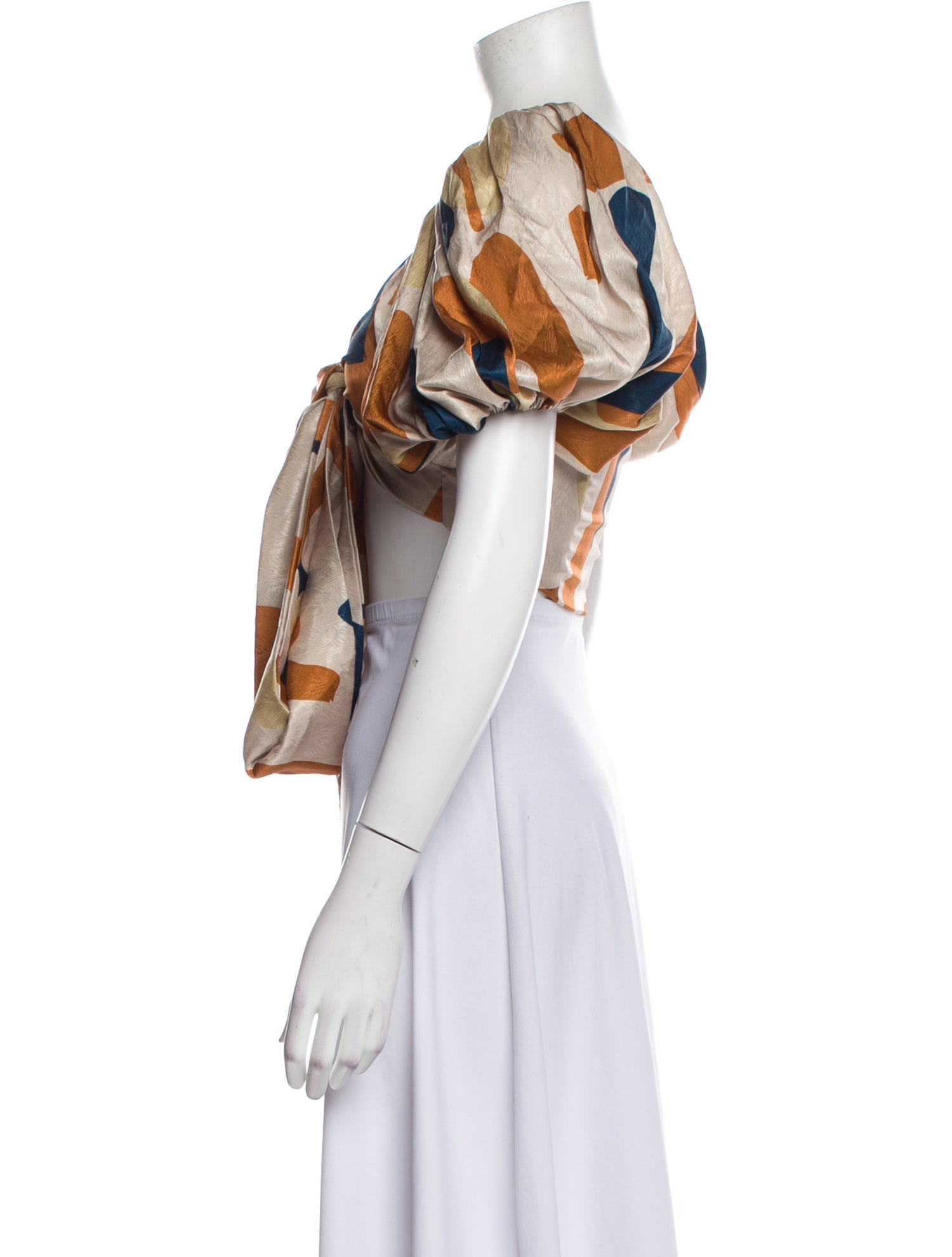 Diarrablu Striped V-Neck Crop Top