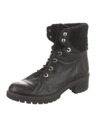 Dune London Leather Combat Boots