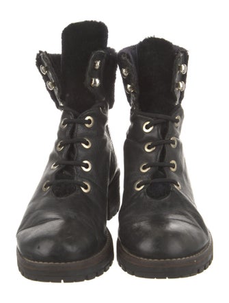 Dune London Leather Combat Boots