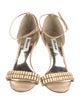 Dune London Leather Crystal Embellishments Sandals