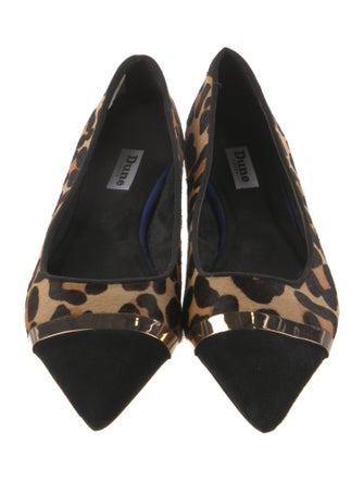 Dune London Ponyhair Animal Print Flats