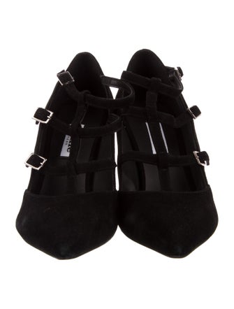 Dune London Suede T-Strap Pumps