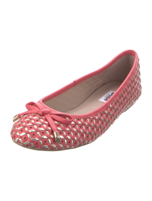 Dune London Leather Patterned Ballet Flats