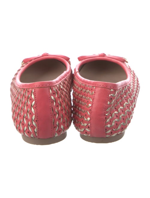 Dune London Leather Patterned Ballet Flats