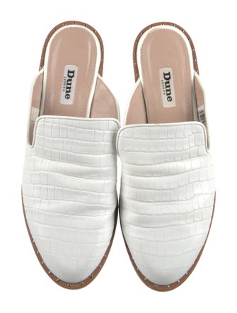 Dune London Leather Colorblock Pattern Mules