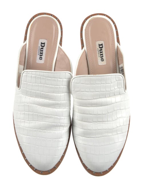 Dune London Leather Colorblock Pattern Mules